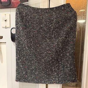 Lafayette 148 New York Black and Red Tweed Pencil Skirt